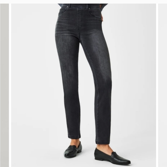 SPANX Straight Leg skinny Jeans-Vintage Black. Size SP - Picture 2 of 12